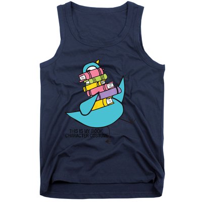 This Is My Book Character Costume Funny Pigeon Reading Tank Top