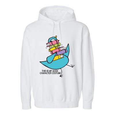 This Is My Book Character Costume Funny Pigeon Reading Garment-Dyed Fleece Hoodie