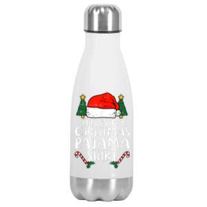 This Is My Christmas Pajama Shirts Funny Santa Xmas Holiday Stainless Steel Insulated Water Bottle