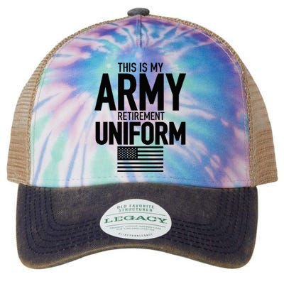 This Is My Army Retirement Uniform Retired Military Legacy Tie Dye Trucker Hat