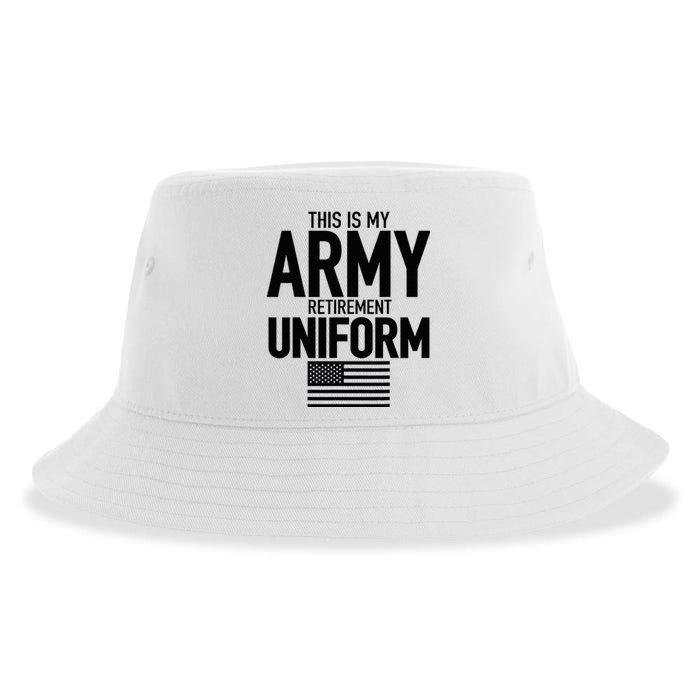 This Is My Army Retirement Uniform Retired Military Sustainable Bucket Hat