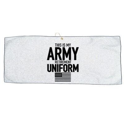 This Is My Army Retirement Uniform Retired Military Large Microfiber Waffle Golf Towel