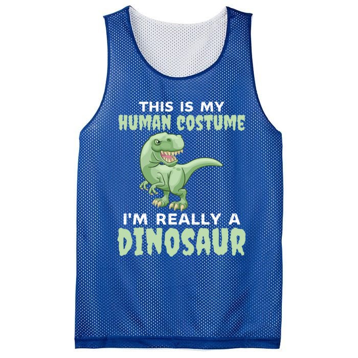 This Is My Hu Costume IM Really A Dinosaur Halloween Gift Mesh Reversible Basketball Jersey Tank