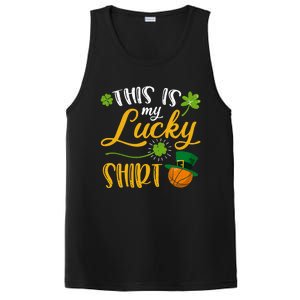 This Is My Lucky Basketball Shamrock Cool Gift St Patricks Day Cool Gift PosiCharge Competitor Tank