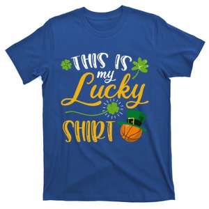 This Is My Lucky Basketball Shamrock Cool Gift St Patricks Day Cool Gift T-Shirt