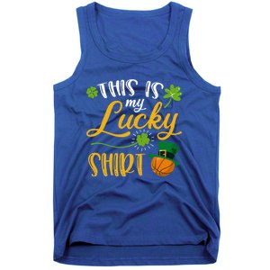 This Is My Lucky Basketball Shamrock Cool Gift St Patricks Day Cool Gift Tank Top