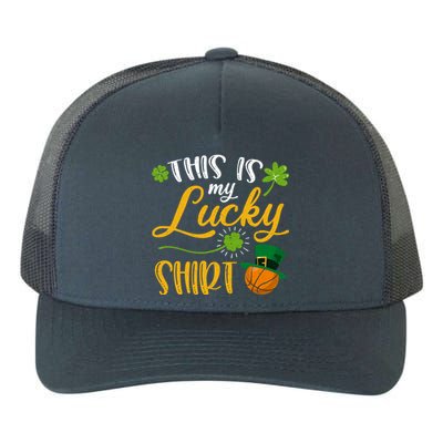 This Is My Lucky Basketball Shamrock Cool Gift St Patricks Day Cool Gift Yupoong Adult 5-Panel Trucker Hat