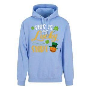 This Is My Lucky Basketball Shamrock Cool Gift St Patricks Day Cool Gift Unisex Surf Hoodie