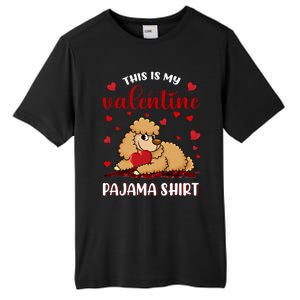 This Is My Valentine Pajama Poodle Couple Matching Gift Tall Fusion ChromaSoft Performance T-Shirt