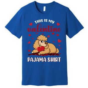 This Is My Valentine Pajama Poodle Couple Matching Gift Premium T-Shirt