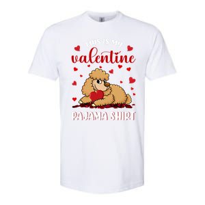 This Is My Valentine Pajama Poodle Couple Matching Gift Softstyle CVC T-Shirt