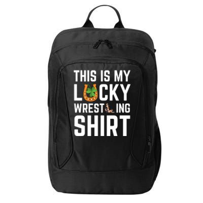 This Is My Lucky Wrestling Great Gift Sport Game St Patrick's Day Cool Gift City Backpack