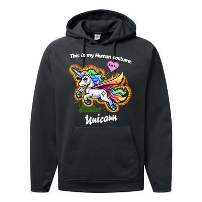 This Is My Human Costume – Magic Halloween Unicorn Performance Fleece Hoodie