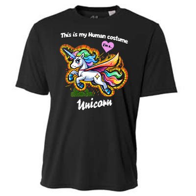 This Is My Human Costume – Magic Halloween Unicorn Cooling Performance Crew T-Shirt