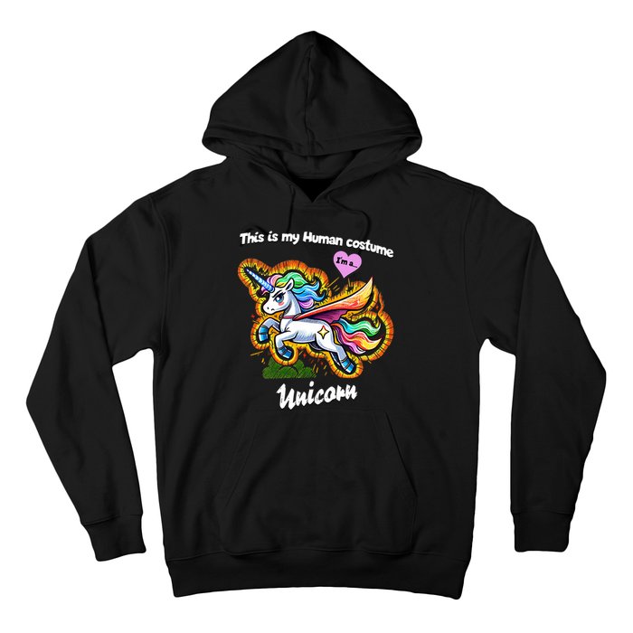 This Is My Human Costume – Magic Halloween Unicorn Hoodie