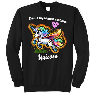 This Is My Human Costume – Magic Halloween Unicorn Sweatshirt