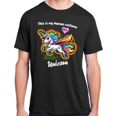 This Is My Human Costume – Magic Halloween Unicorn Adult ChromaSoft Performance T-Shirt