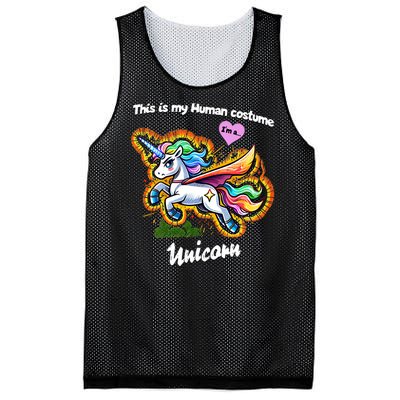 This Is My Human Costume – Magic Halloween Unicorn Mesh Reversible Basketball Jersey Tank