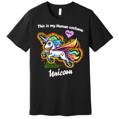 This Is My Human Costume – Magic Halloween Unicorn Premium T-Shirt