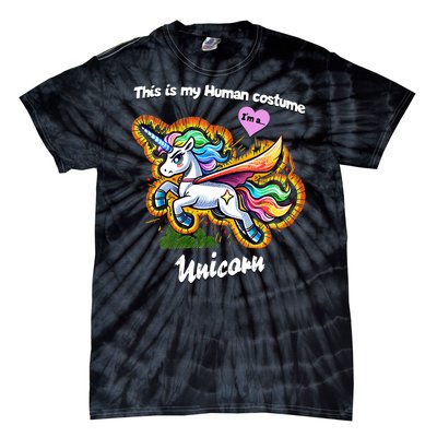 This Is My Human Costume – Magic Halloween Unicorn Tie-Dye T-Shirt