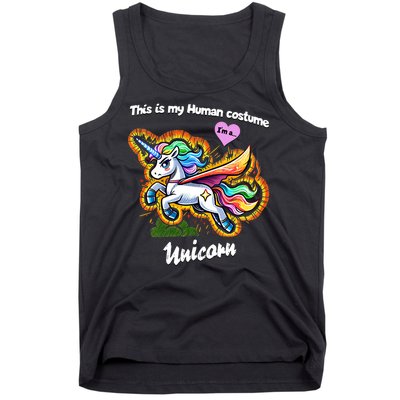 This Is My Human Costume – Magic Halloween Unicorn Tank Top