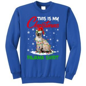 This Is My Christmas Pajama Gift Siamese Cat Santa Hat Xmas Gift Sweatshirt