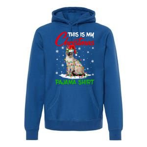 This Is My Christmas Pajama Gift Siamese Cat Santa Hat Xmas Gift Premium Hoodie