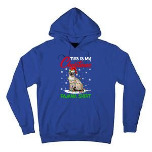 This Is My Christmas Pajama Gift Siamese Cat Santa Hat Xmas Gift Tall Hoodie