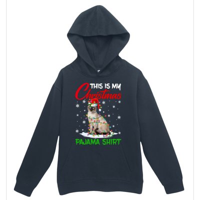 This Is My Christmas Pajama Gift Siamese Cat Santa Hat Xmas Gift Urban Pullover Hoodie