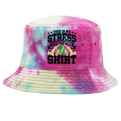 This Is My Stress Awareness Advocacy Stress Reliever Gift Tie-Dyed Bucket Hat