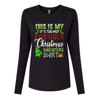 This Is My ItS Too Hot For Ugly Christmas Sweaters Holiday Womens Cotton Relaxed Long Sleeve T-Shirt