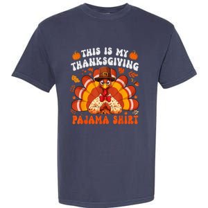 This Is My Thanksgiving Pajama Happy Turkey Hat Thanksgiving Garment-Dyed Heavyweight T-Shirt