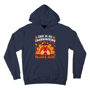 This Is My Thanksgiving Pajama Happy Turkey Hat Thanksgiving Hoodie