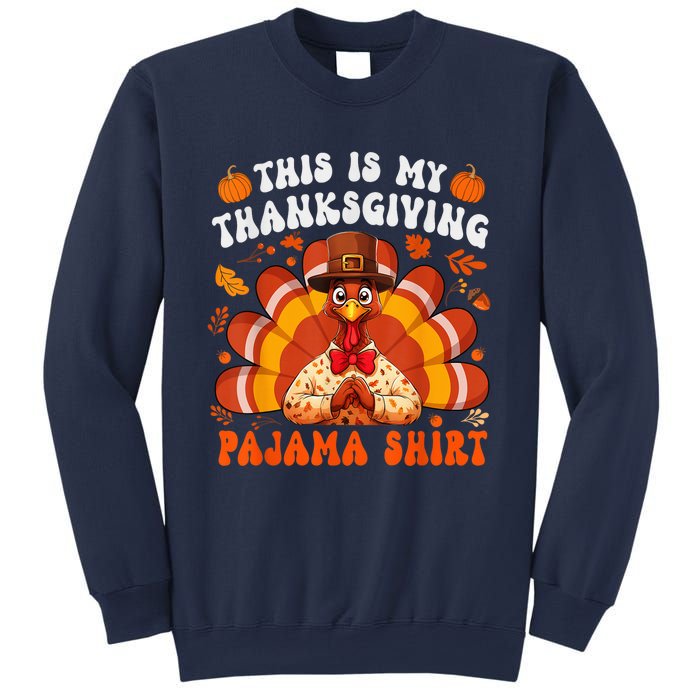 This Is My Thanksgiving Pajama Happy Turkey Hat Thanksgiving Sweatshirt