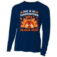 This Is My Thanksgiving Pajama Happy Turkey Hat Thanksgiving Cooling Performance Long Sleeve Crew