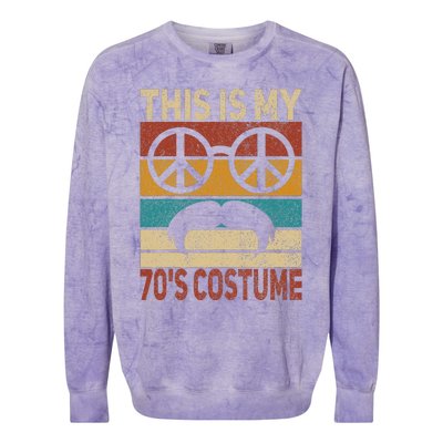 This Is My 70s Costume 70 Styles Men 70s Disco 1970s Outfit Colorblast Crewneck Sweatshirt