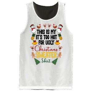 This Is My It's Too Hot For Ugly Christmas Sweater Mesh Reversible Basketball Jersey Tank