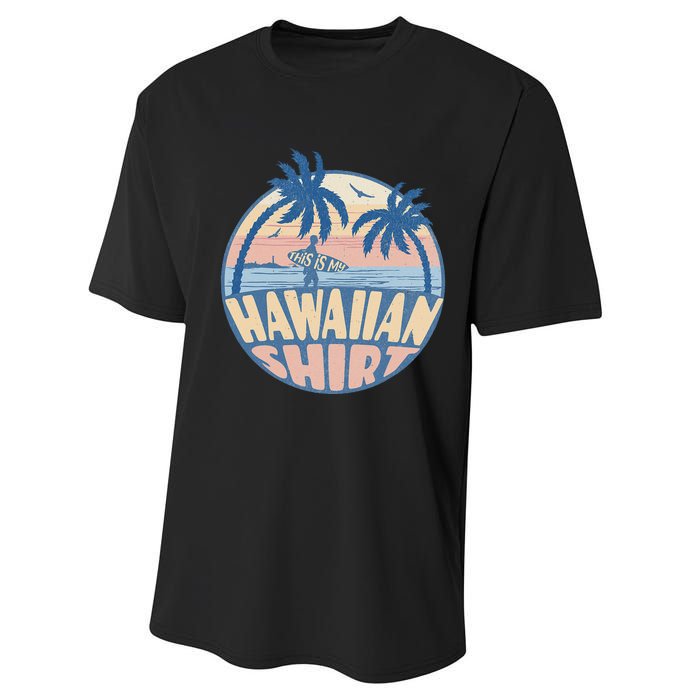 This Is My Hawaiian Tropical Luau Costume Party Hawaii Performance Sprint T-Shirt