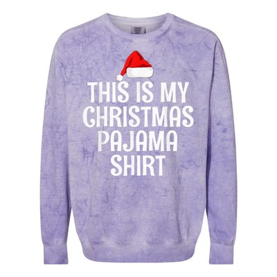 This Is My Christmas Pajama Shirt Funny Christmas Shirt Colorblast Crewneck Sweatshirt