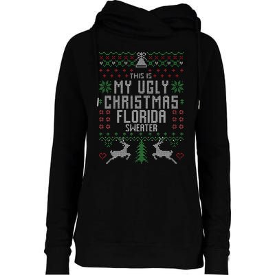 This is My Ugly Christmas Florida Sweater Funny Xmas Gifts Womens Funnel Neck Pullover Hood