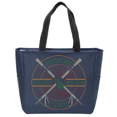 This Is My Saturday Horse Racing Shirt Zip Tote Bag