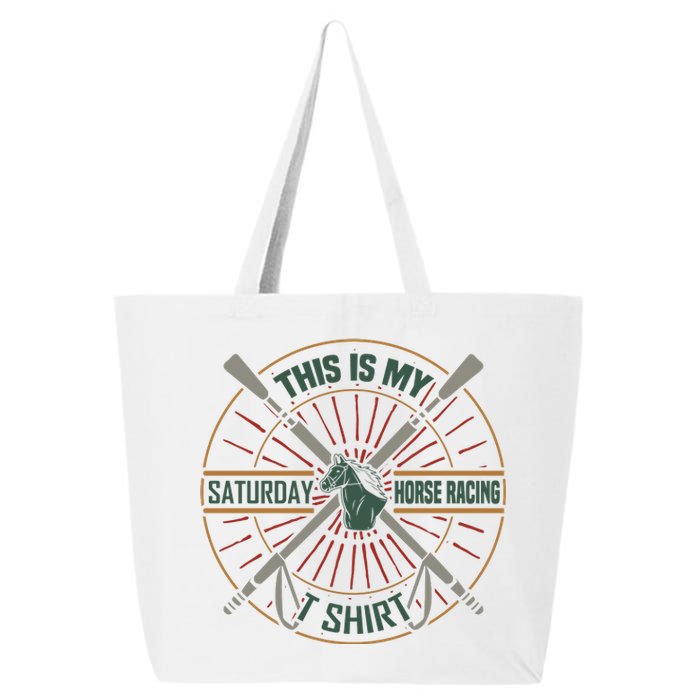 This Is My Saturday Horse Racing Shirt 25L Jumbo Tote