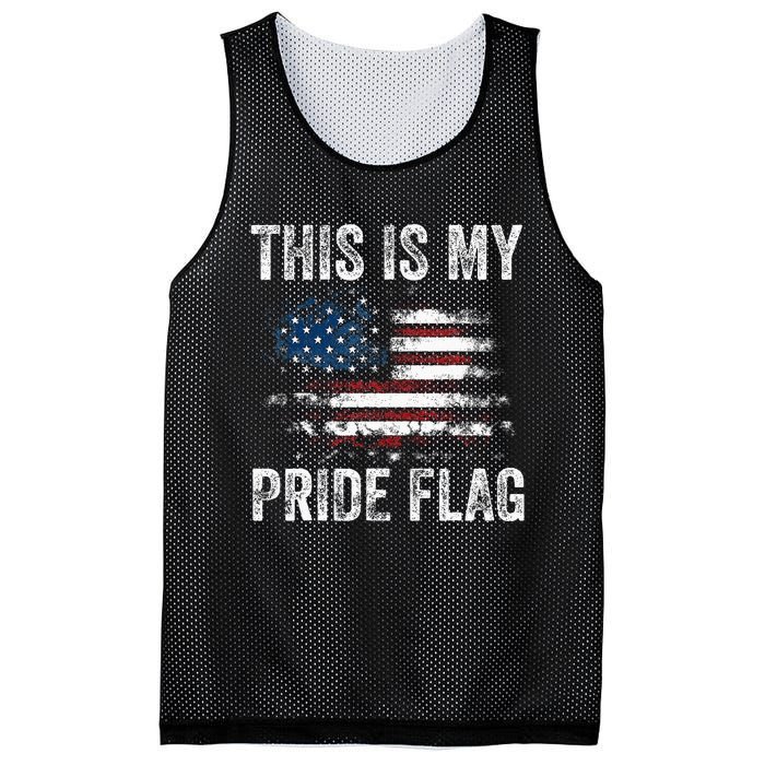 This Is My Pride Flag USA American 4th Of July Patriotic Mesh Reversible Basketball Jersey Tank