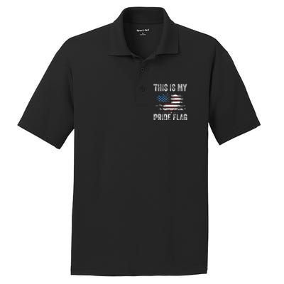 This Is My Pride Flag USA American 4th Of July Patriotic PosiCharge RacerMesh Polo