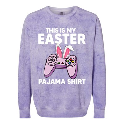 This Is My Easter Pajama Tee Game Control Graphic Gaming Cool Gift Colorblast Crewneck Sweatshirt