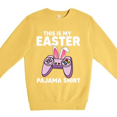 This Is My Easter Pajama Tee Game Control Graphic Gaming Cool Gift Premium Crewneck Sweatshirt