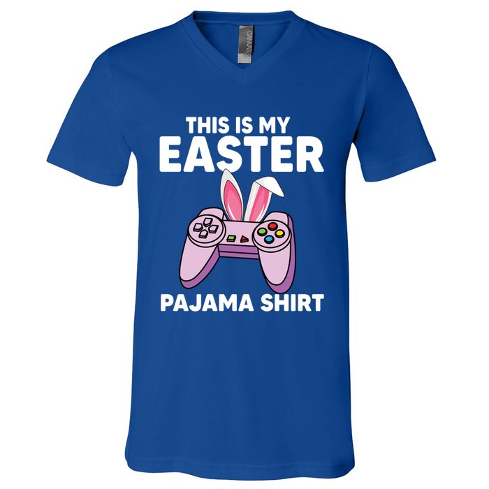 This Is My Easter Pajama Tee Game Control Graphic Gaming Cool Gift V-Neck T-Shirt