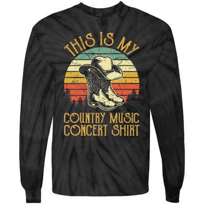 This Is My Country Music Concer Southern Western Tie-Dye Long Sleeve Shirt