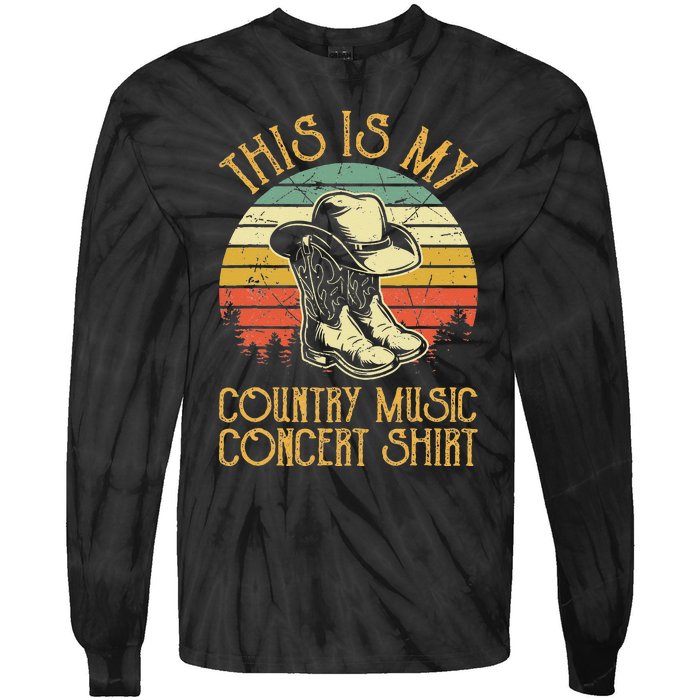 This Is My Country Music Concer Southern Western Tie-Dye Long Sleeve Shirt