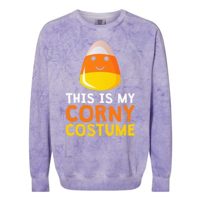 This Is My Corny Costume Funny Candy Corn Halloween Colorblast Crewneck Sweatshirt